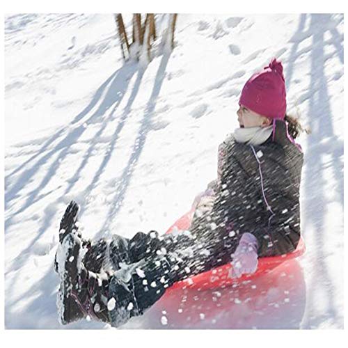 GOBEAUTY Snow Saucer Sled Plastic Snow Disc Saucer Sled Round Downhill