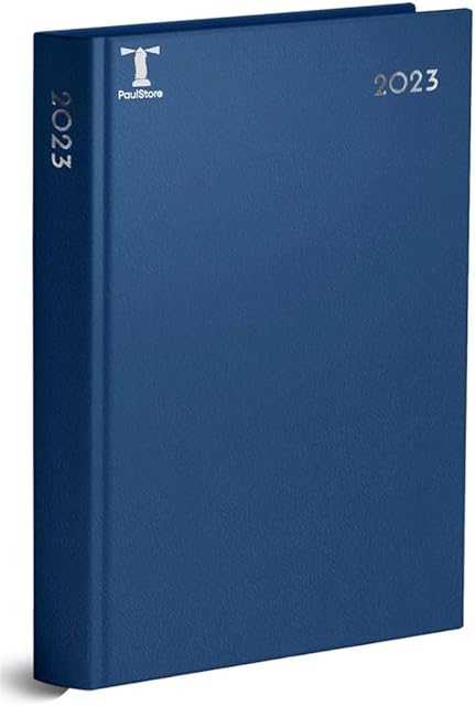 2023 Diary A4 | A5 | A6 Diary Week to View | Page A Day | Desk Diary | Hard Backed for Home and Office Use (Blue, A4 Day a Page)