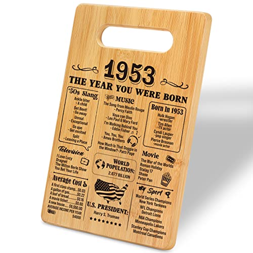 71st Birthday Gifts for Women Men, 71 Year Old Birthday Gifts, 71st Seventieth Anniversary Birthday Presents Funny 71st Birthday Decorations Cutting Board