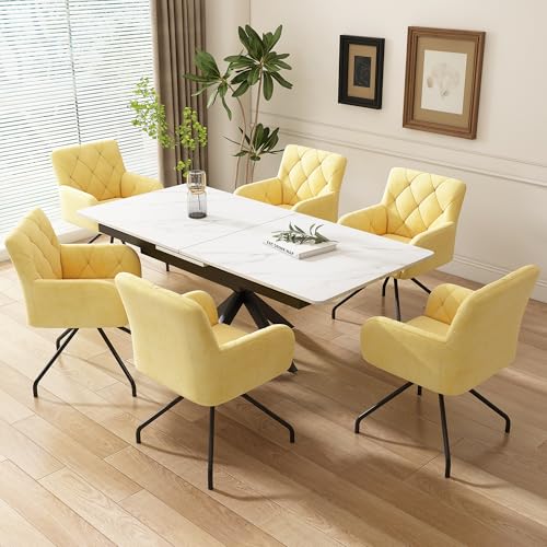 KAZZIO Sillas de comedor con estampado de rombos, sillón acolchado con 4 patas de metal, silla moderna para salón, sala de estar, sala de estar, sala de estudio y escritorio, de esponja y terciopelo