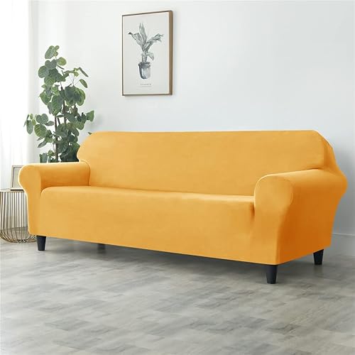Vista 88 de Funda elástica para sofá de 3 cojines, 1 funda de terciopelo para sofá, fundas protectoras de muebles con parte inferior elástica, lavable a máquina