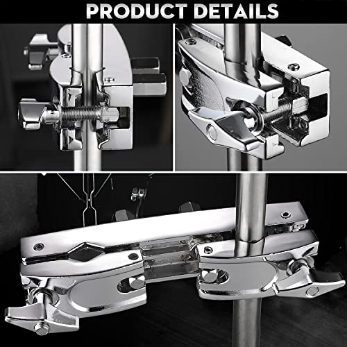Facmogu Silver Multi-clamp, Adjustable Quick Release Multi-clamp Construct with Premium Stainless Steel Material, Cymbal Stand Mount Holder for Drum Cymbal Stands & Holders by Facmogu - Image 3