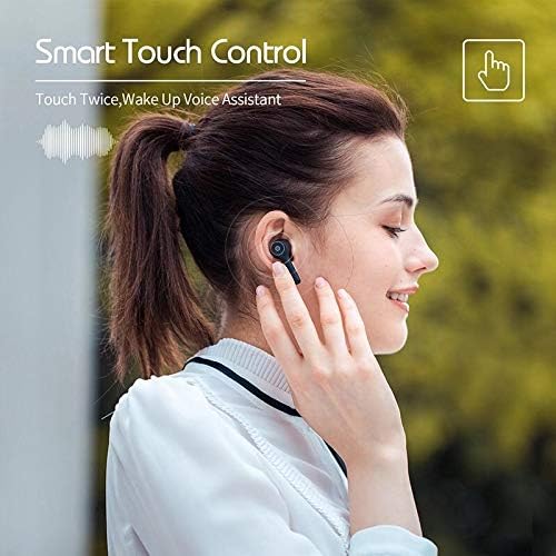 User demonstrating touch control on Havit I92 earbud