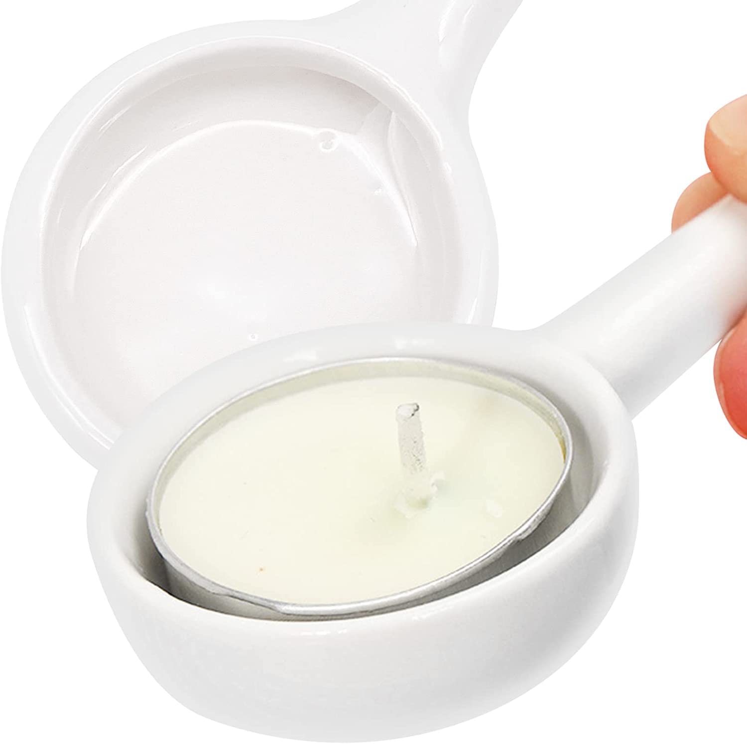 AAPIE Brûleur de Cire en céramique Chauffe-Cire de Bougie carrée avec Motif de Fleur Chauffe-Cire Lampe à Huile Essentielle pour la décoration intérieure Spa Yoga