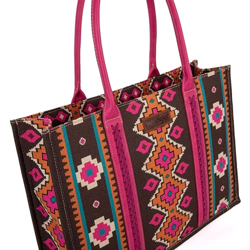Image of Wrangler Aztec Tote Bag for Women Boho Shoulder Purses and Handbags