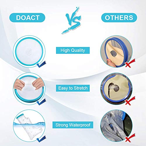 Doact Waterproof Adult Leg Cast Cover for Shower Bath, Cast Protector Keep Cast Bandage Dry, Watertight Cast Bag for Wound Knee Foot Ankle Orthopedic Boot - Full Leg Size 41 Inches