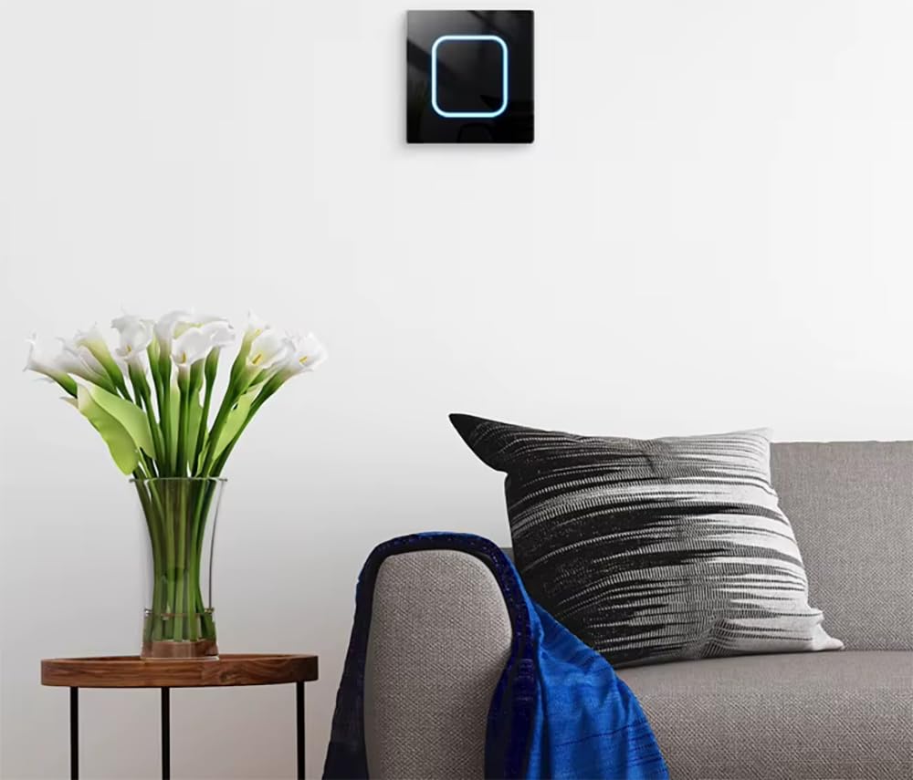 1/2/3/4 gang 2 way Black/White/Grey Tempered Glass Panel Acrylic Push Button Wall Socket Light Switch LED Indicator Lights 86mm*90mm (2 gang 2 way black) - Image 3