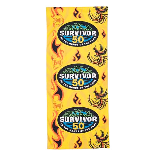 Survivor Season 50 Yellow Merge Tribe BUFF Headwear - Headband & Neck Gaiter UV Protection Lightweight & Breathable One Size Official Licensed Gear