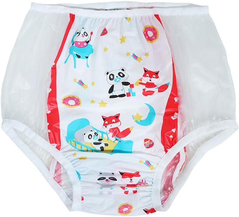 Adult Plastic Pants,Adult Cloth Diapers Covers Waterproof,PVCincontinence Elastic Band Plastic Reusable Pants,Suitable for Adult Men and Women