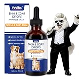 4 oz Skin&Coat Drops for Dogs&Cats - Liquid Supplement with Omega 369 Biotin-Dog Itch&Allergy Relief,Reduces Shedding,Dog Fish Oil,Coat Defense for Dogs&Cats,Chicken Flavor