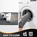 Mibao Fußmatte Innen 50 x 80 cm, Schmutzfangmatte für den Eingangsbereich, Türmatte, rutschfeste, Super Saugfähige Willkommen Matte Teppich für Haustür, Hintertür, Schuhe und Pfoten, Grau