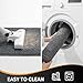 Mibao Fußmatte Innen 50 x 80 cm, Schmutzfangmatte für den Eingangsbereich, Türmatte, rutschfeste, Super Saugfähige Willkommen Matte Teppich für Haustür, Hintertür, Schuhe und Pfoten, Grau