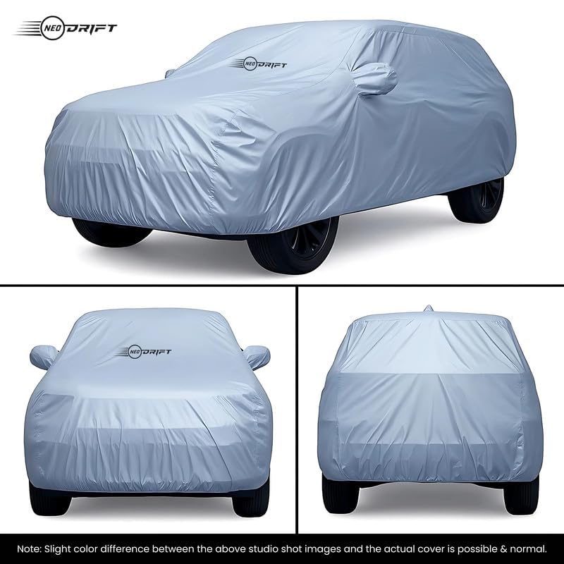 Image of NEODRIFT 'SilverTech' Car Cover for BMW 3 Series GT (100% Water-Resistant, All Weather Protection, Tailored Fit, Precision-Fit and Breathable Fabric) (Colour: Silver)