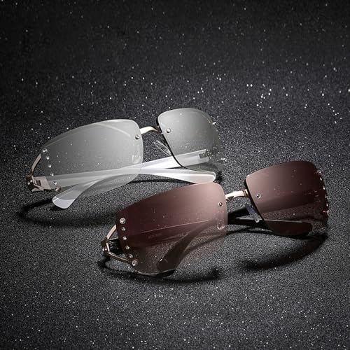 Lunettes de soleil pour femmes vintage dégradées oversized mode - 3