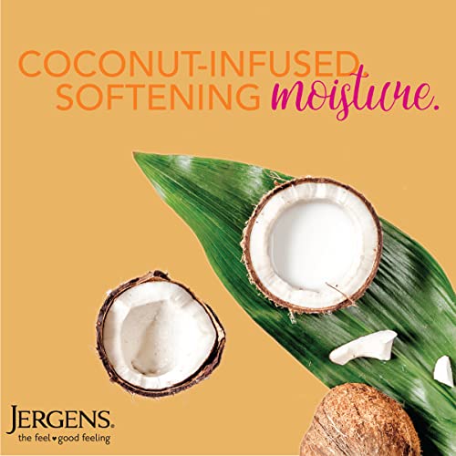 Jergens Hydrating Coconut Body Lotion, Hand And Body Moisturizer Hydrates Dry Skin Instantly, Infused With Coconut Oil, Dermatologist Tested, 16.8 Oz #TOP3