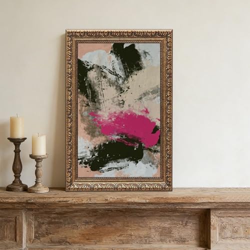 Graffiti sur toile abstrait et poster minimaliste pour mur vide