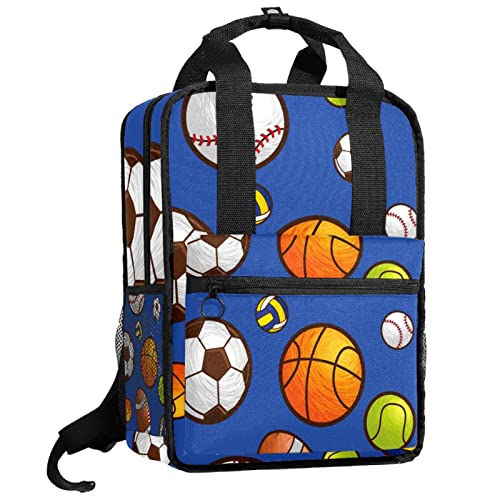 Sac à dos pour basket-ball et football multicolore 35.5cm avec bretelles réglables