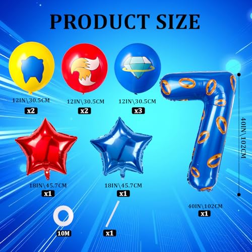 Image of number 40 inch blue and gold ring balloon set birthday number decoration aluminum film balloon suitable for boys and girls blue theme party cartoon party decoration supplies (7)