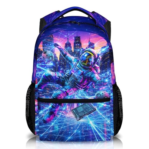 IWANGIFT Boys Backpack Kids Schoolbag Astronaut Bookbag Lightweight Backpacks for Kindergarten Primary Elementary Middle