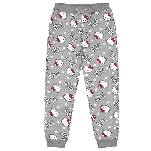 Image of Hello Kitty Sanrio Girls 2 Pack Fleece Pants for Toddler and Big Kids Red /Grey