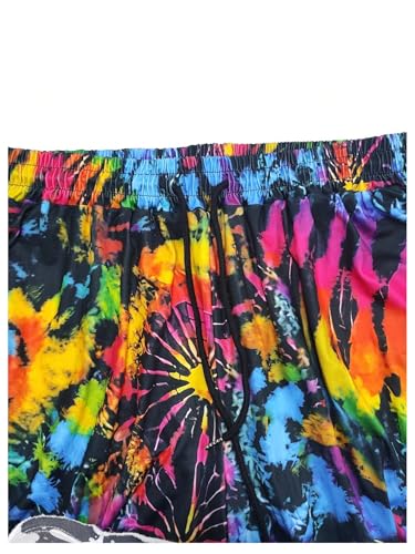 Verdusa Women's Plus Size Tie Dye Hip Hop Wide Leg Baggy Pants Hippie Loose Trousers with Pockets4