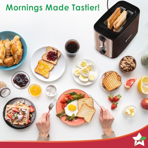 Image of Wonderchef Roma 2-Slice Pop-up Toaster with Lid Cover, 6 Browning Options for Golden Crispy Bread Toasts, Mid-Cycle Cancel Function, Crumb Tray, 2-Yr Warranty, Black, Automatic Electric Toaster