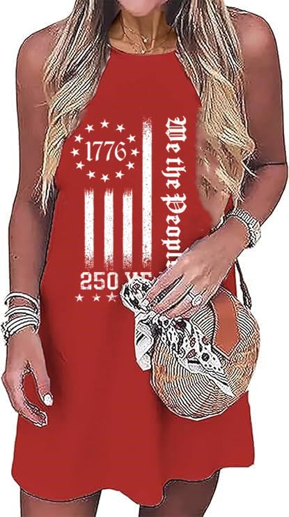 Image of Sun Salt Sand Coconut Tree Tank Mini Dress for Women Casual Loose Sleeveless Beach Praty Shirts Summer Vacation Short Dress