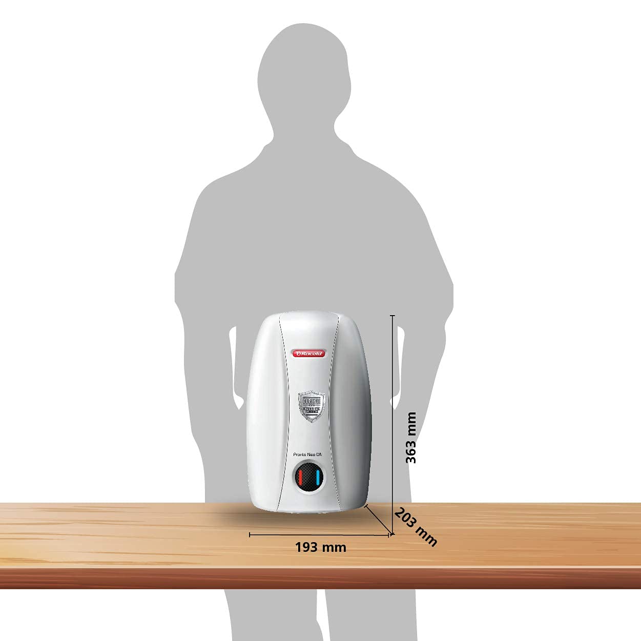 Buy Racold Pronto Neo 1L 3Kw Vertical Instant Water Heater(Geyser), White |  Faster Heating | Italian Design |Suitable for High Rise Buildings |3 Levels  of Safety | Rust Proof Body | Fire