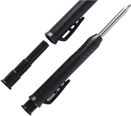 Miniatura 6 de Ipienlee Juego de lápices mecánicos de carpintero que incluye 1 bolígrafo de grabado, 3 lápices mecánicos de 0.0 pulgadas con 12 repuestos, 3