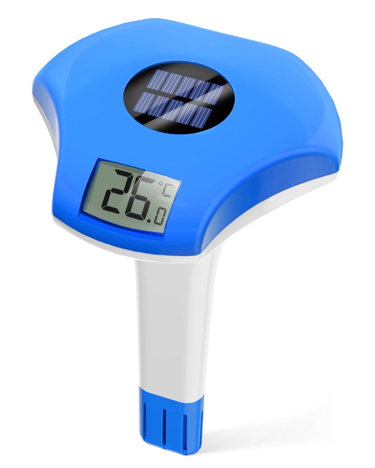 BALDR Termómetro Piscina Flotante, Solar Termometro Piscina con Pantalla Digital, Resistente al Agua IPX8, El ahorro de energía, adecuado para piscina/jacuzzi/fuente de agua caliente/acuario