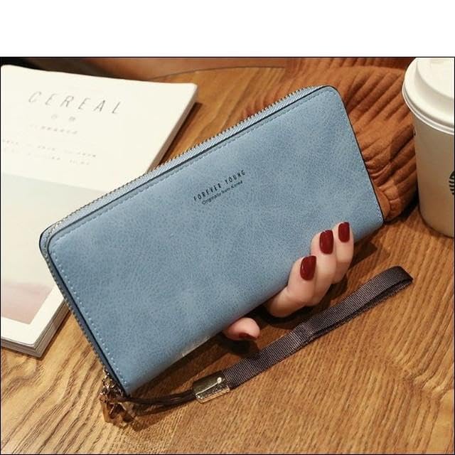 FY Zip Around Long Wallet Blue Light Blue
