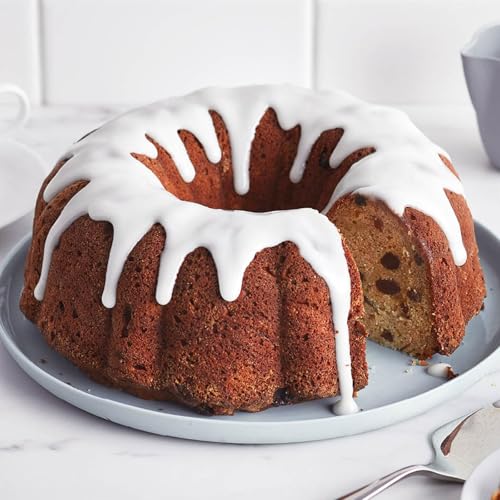 24cm/9.6in Non-Stick Fluted Cake Tin, Round Baking Tin, Cake Mould Baking Pan, Ring Cake Mould, Birthday Round Tube Moulds, Savarin Moulds for Chiffon Cake Cheesecake Gugelhupf (Pink) - Image 4