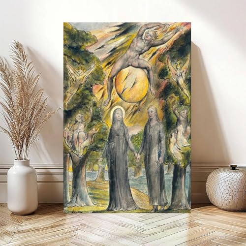 Impression toile William Blake soleil colère déco murale bureau 30x45 - 5