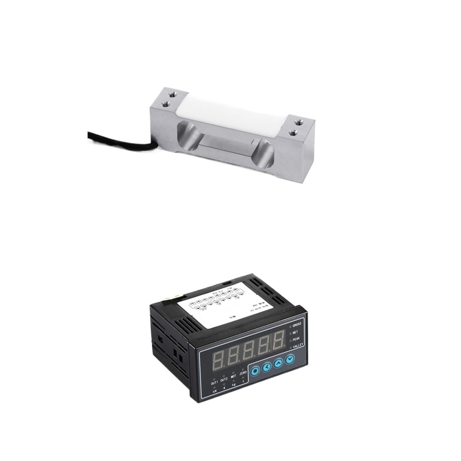 JJHQOKYNA Load Cell Sensor with Indicator Display Beam Weight Compression and Tension Sensor5KG 10KG 20KG(5KG and Indicator)