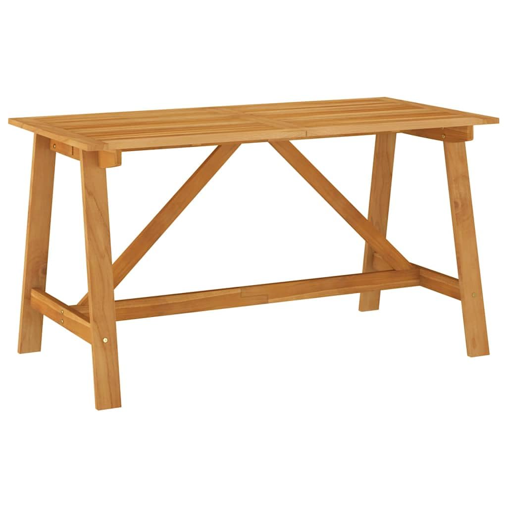 Juego de comedor de jardín de madera maciza de acacia con 1 mesa y 4 sillas, superficie aceitada para una fácil limpieza, ideal para patio y jardín, máx. 110 kg por asiento