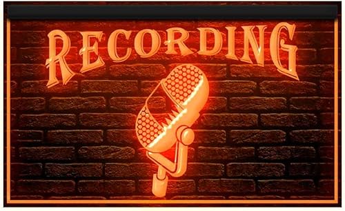 Miniatura 10 de 140006 - Letrero de neón con luz LED para estudio de radio (21.5 x 12 pulgadas, rojo)