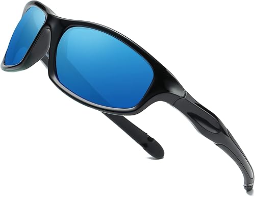 DUCO K006 - Gafas de sol polarizadas deportivas para niños y niñas, gafas de sol de béisbol para niños, protección UV de 6 a 10 años