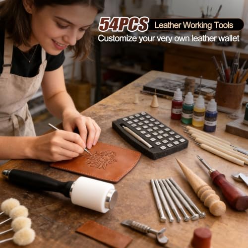Leather Wallet Making Kit with Dyes