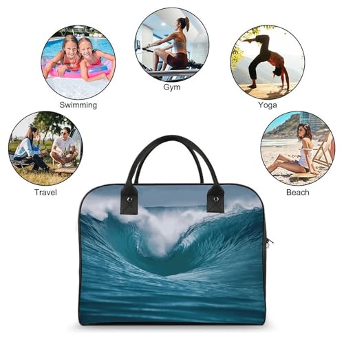 Bolso Tote Ocean Wave con Correa Ajustable y Gran Capacidad miniatura 4
