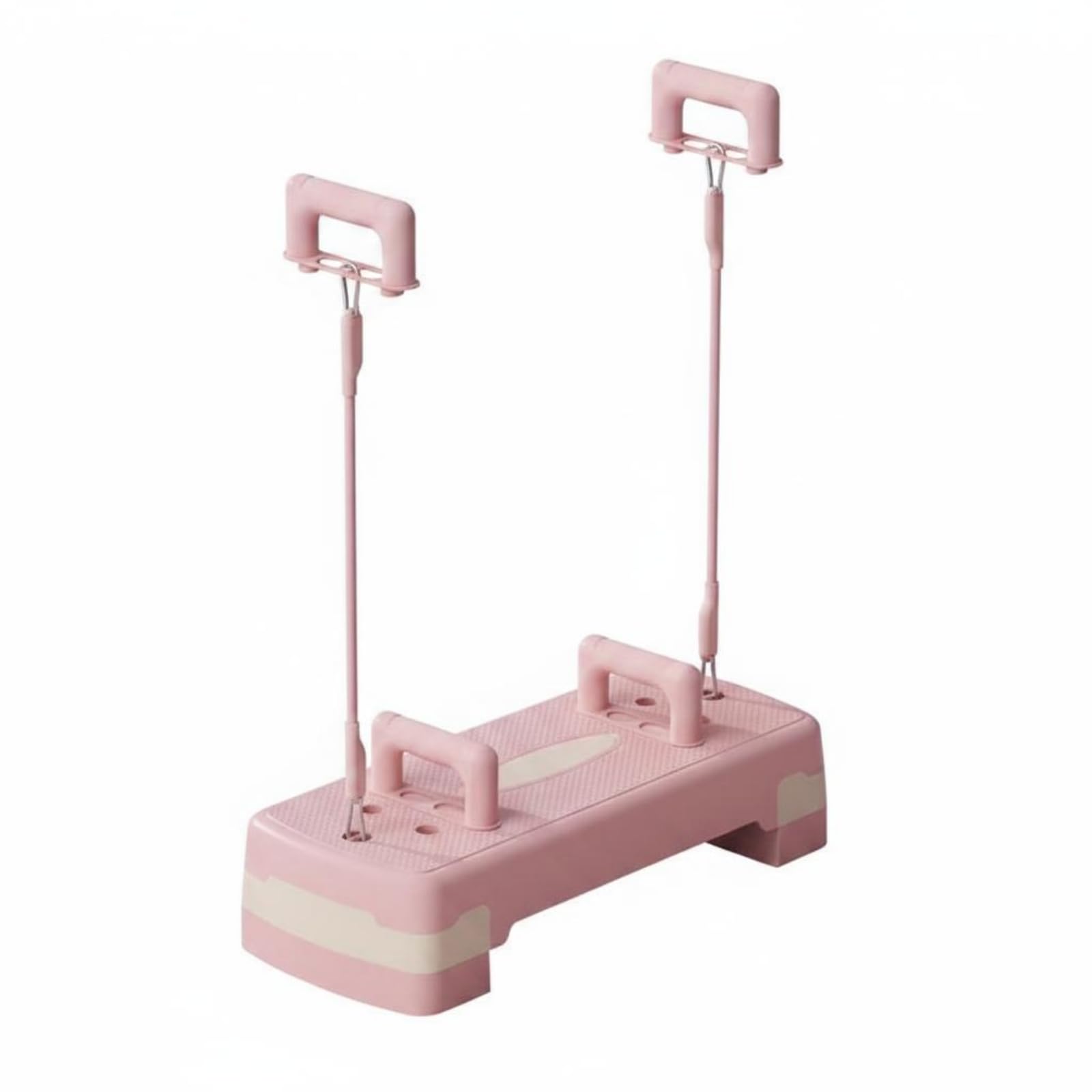 Anti-Slip Aerobic Exercise Step Platform Textured Aerobic Step Platform Shallow-Profile Cutout Sides for Home Workouts, Adult 28x68 Double B-picture-30