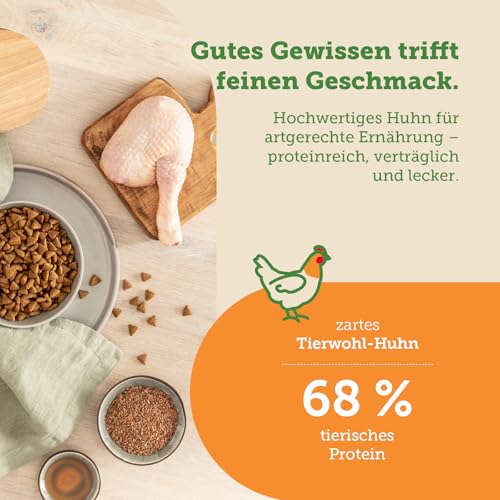 MERA Cats Nature Huhn Premium Senior Katzenfutter Trocken 2kg | Getreidefrei, zuckerfrei & nierenschonend | Trockenfutter für Katzen mit hohen Fleischanteil | Dry Cat Food