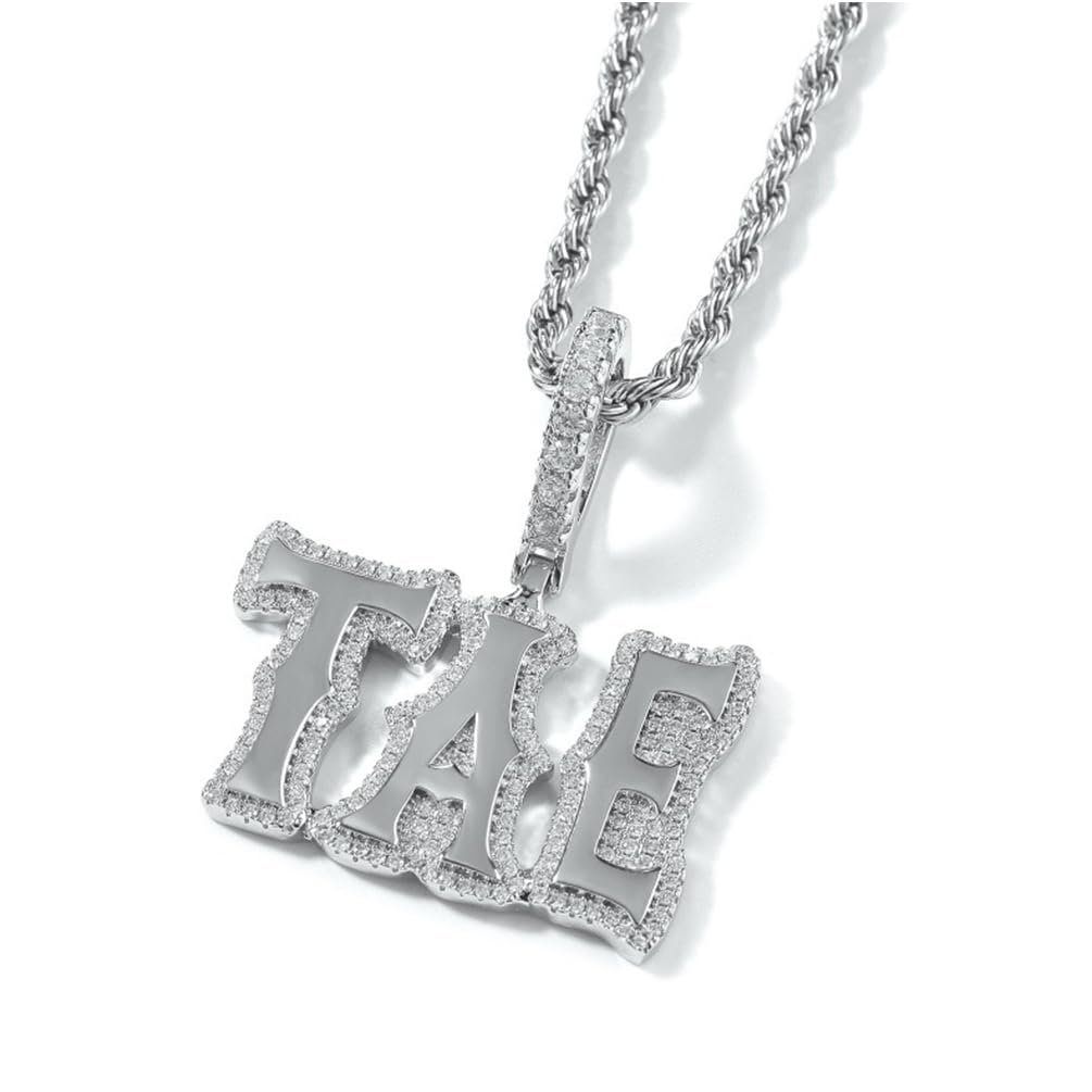 Collana Lettera Personalizzata, Pendente Oro 18K Placcato con Zirconi | Ottone placcato oro 18K con zirconi scintillanti. Delicata collana monogramma unisex, regalo Hip Hop ideale.