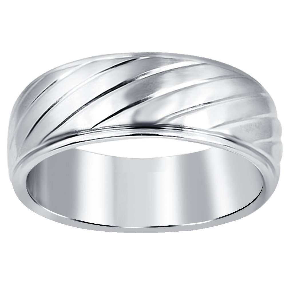 silver creations Stainless Steel Wave Pattern Ring for Men & Women | Silver Designer Band Ring | Waterproof Anti Tarnish Stylish Daily Wear Fashion Jewelry Gift-picture-41