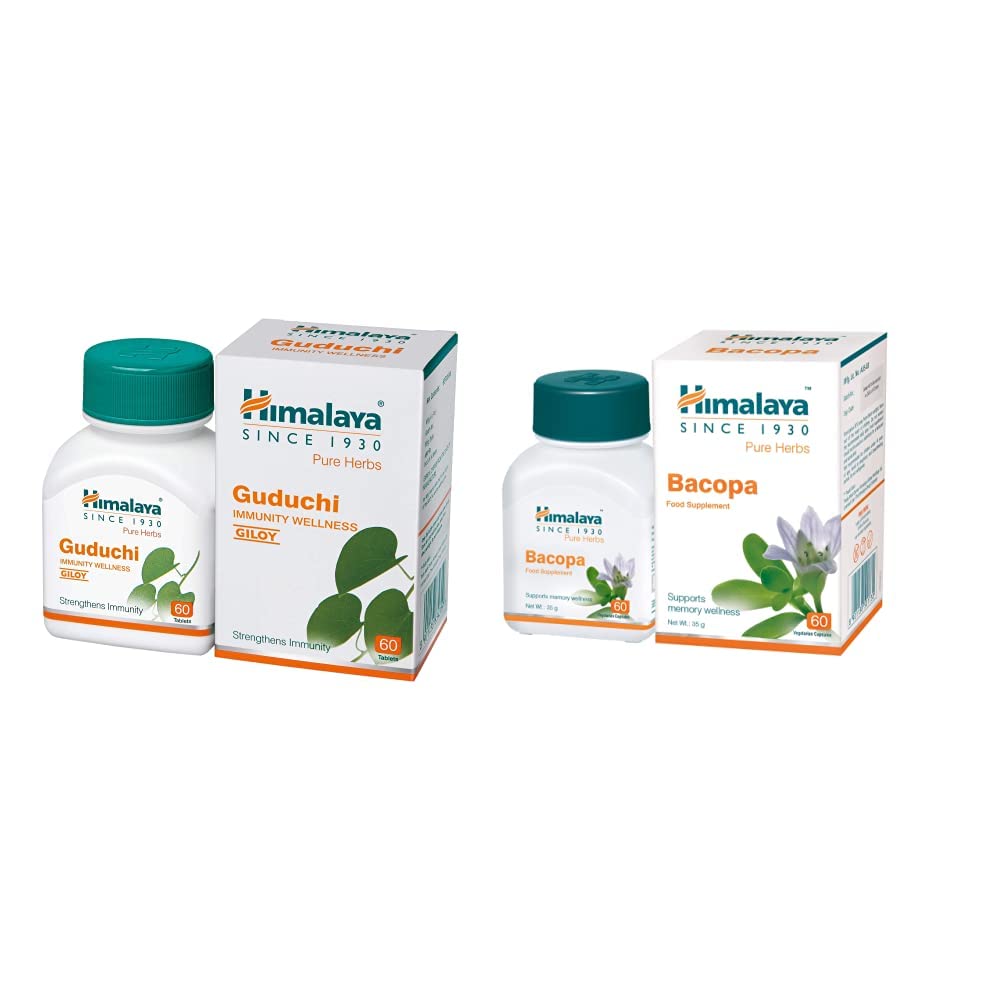 Himalaya Wellness Pure Herbs Guduchi Immunity Wellness - 60 Tablet & Himalaya Wellness Pure Herbs Brahmi Mind Wellness - 60 Tablet (B08GCBW47Q) Amazon Price History, Amazon Price Tracker