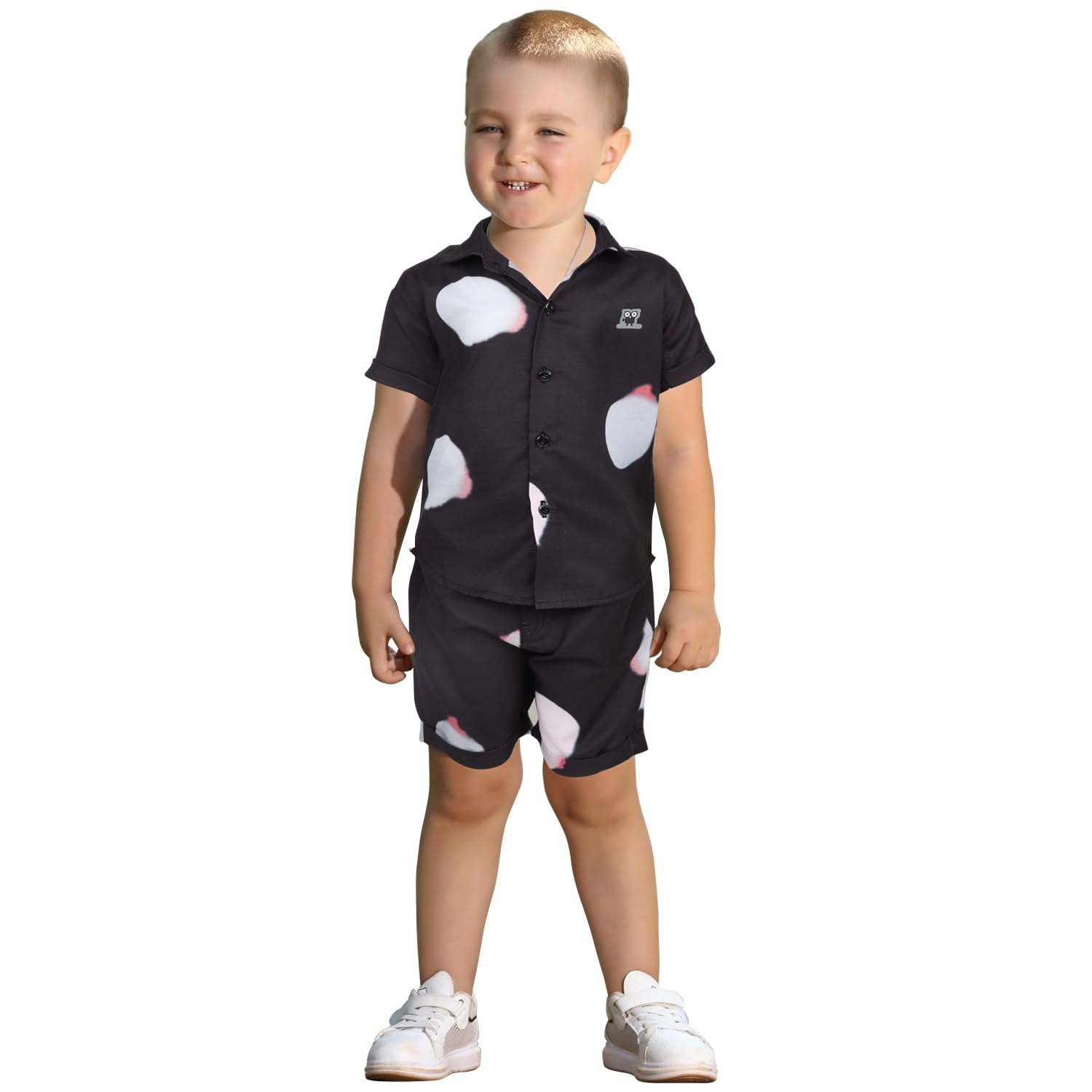 MashUpRoyalty Brown Print Shirt and Shorts Superior Linen Co-ord Set for Boys!