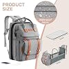 Diaper Bag Backpack with Changing Station, Large Diaper Bag, Multifunctional Diaper Bag, Baby Bag, Gray
