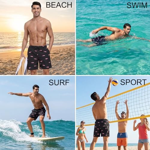 Image of Keevoom Mens Swim Trunks Compression Liner Swimming Shorts Swimwear Quick Dry Swimsuit Bathing Suits Board Shorts
