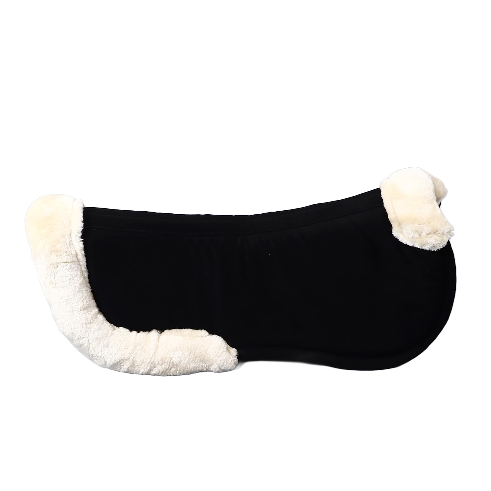 Horse Saddle Pad, Thick All Purpose Contoured Western Saddle Pad, Shock Absorbing Half Saddle Pad English Saddle Pad for Horses, Equestrian Riding Equipment and Accessories (Black)