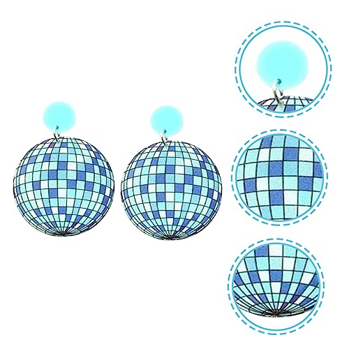 Boucles d'oreilles disco en acrylique de qualité supérieure au design géométrique moderne