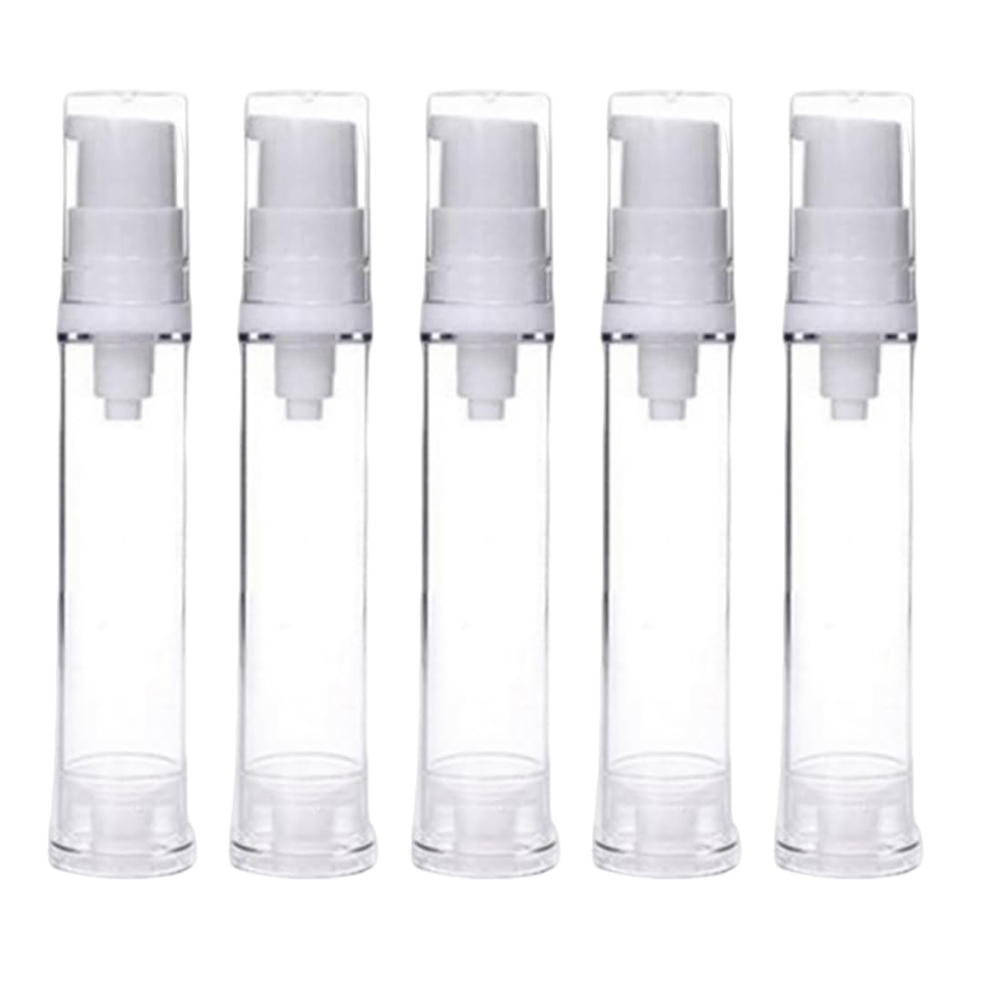 HAGNA 10 Pezzi 10 Ml Riutilizzabile Portatile Contenitore Pump, Airless Pompa Bottiglia, Per Crema Per Lozione Essenza Fondotinta